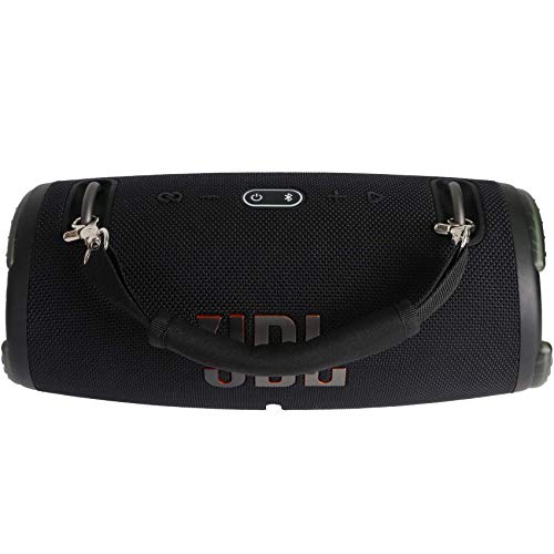 khanka Estuche de Silicona and Mango para JBL Xtreme 3 Altavoz Bluetooth portátil (Funda de Silicona, Mango Negro)