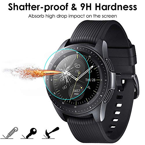 KIMILAR [3 Pcs] Pantalla Compatible con Samsung Galaxy Watch4 Classic 42mm/Galaxy Watch 42mm/Galaxy Watch 3 41mm Protector Pantalla, Templado Vidrio Compatible con Galaxy Watch 42mm