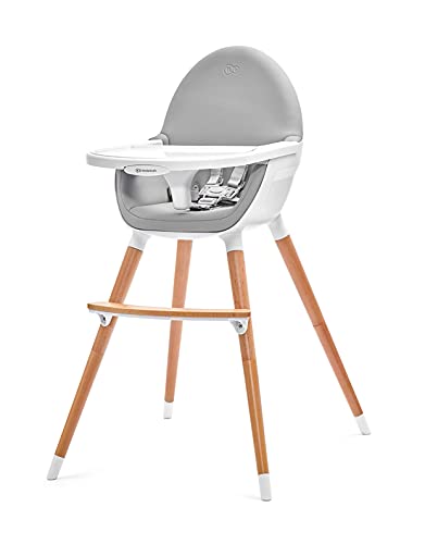 Kinderkraft Trona Bebé 2 en 1 FINI, Silla Infantil, Ajustable, Gris