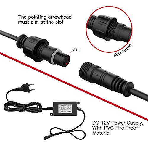 Kit de Luces LED Empotradas para Terrazas con Carcasa Protectora de φ32mm, Luces LED para Terrazas Iluminación Impermeable IP67 para Jardines, 10 Luces Blancas DC12V para Jardines, Patios, Escaleras