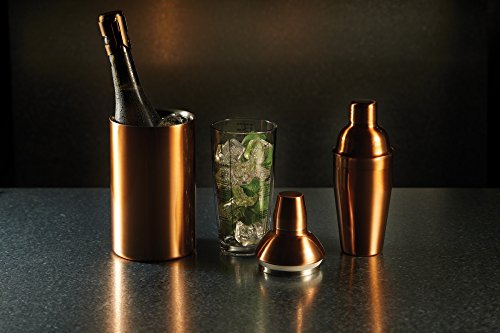 KitchenCraft BarCraft Tapón para Botella de Champagne o Cava Hermético de Acero Inoxidable y Silicona, Cobre