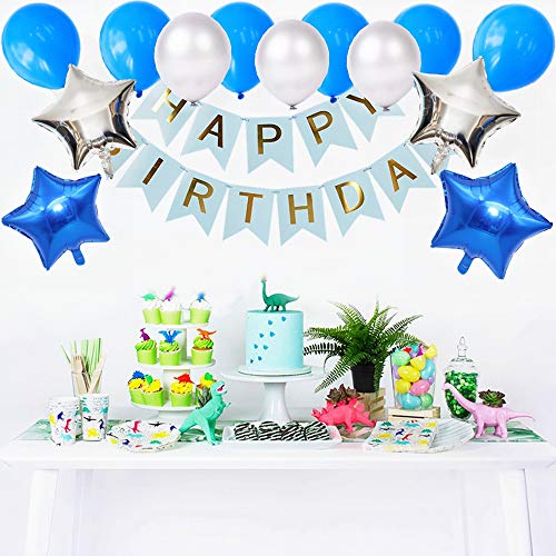 Kiwochy plata azul 17 Cumpleaños Decoraciones 17. Decoración cumpleaños Niños Decoración cumpleaños azul Cumpleaños número 17 Globos Cumpleaños número 17 globo para chicas Niños cumpleaños