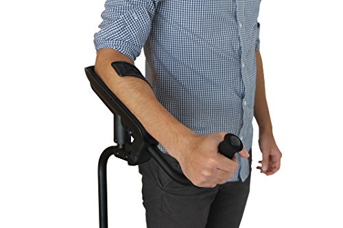 KMINA PRO - Muletas Adulto (1 unidad), Muletas Adulto Regulables Aluminio, Muletas Ortopédicas, Muletas Ergonómicas, Muletas para Caminar, Muletas Adulto Acolchadas, Muleta Derecha.