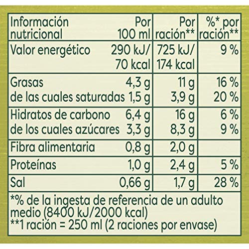 KNORR Crema Alicia, calabaza, zanahoria y guisantes, 500 ml