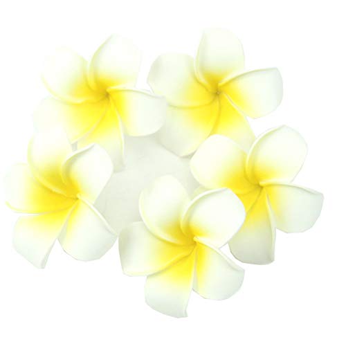 Kofun flores de Frangipani artificiales para boda, Lot Plumeria hawaiano de espuma Frangipani flor fiesta de Navidad decoración del hogar decoración para boda fiesta Hairpin