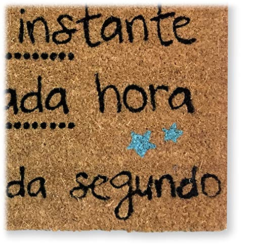 KOKO DOORMATS Felpudo Entrada casa Originales, Felpudo Original Sonríe Vive Ama | Felpudos Originales y Divertidos para Entrada casa Puerta, terraza o jardín | Fibra de Coco y PVC | 40x60x1.5 cm