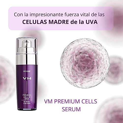 Kosei - VM Premium Cells - Sérum Antiarrugas - 30 ml - Rellenador de Arrugas - Con Ácido Hialurónico - Con Efecto Alisante - Sin Alcohol - Sin Colorantes - Vegano