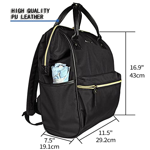 KROSER Mochila para Portátil 15.6" Mochila con Estilo Mochila Escolar Mochila Informal Bolsa para Portátil Hidrófugo Nylon Bolsa de Negocios para Viajes/Negocios/Universidad/Mujeres/Hombres