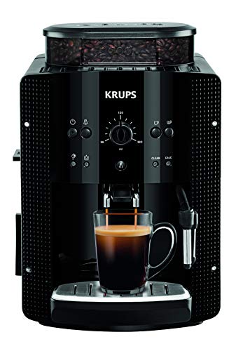 Krups Roma EA810870 - Cafetera superautomática, 15 bares, molinillo de café cónico de metal, con selección de cantidad e intensidad de café, Boquilla de vapor, 2 boquillas, incluye kit limpieza