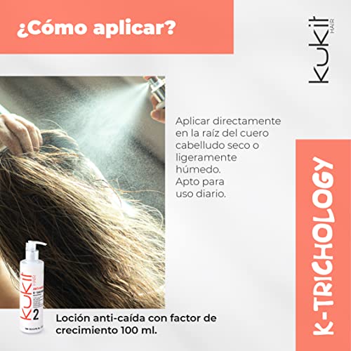 Kukit Hair - K-Trichology Anti Hair Loss 3 | Loción en spray para la Caída del Cabello | Tratamiento anticaída | Fortalece y densifica | 100 ml