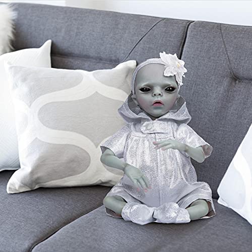 Kuyatioo Alien Ultra-Realistic Baby Doll - Reborn Baby Doll - Alien Baby Dolls - Juguete de muñecas para bebés Que se Pueden poseer - Silicona Vinilo Alien Baby Dolls de 14 Pulgadas