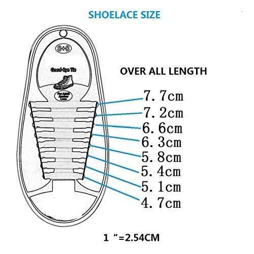 KUYiA Sin Corbata Cordones de Zapatos, Impermeables de Silicona Niños y Adultos Cordones Elásticos, Caminar Atlético Correr Deportivo Moda Planos Shoe Laces para Zapatillas Casuales Tablero Boots