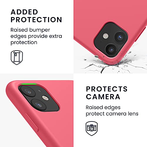 kwmobile Carcasa Compatible con Apple iPhone 11 - Funda de Silicona para móvil - Cover Trasero en Rosa Coral