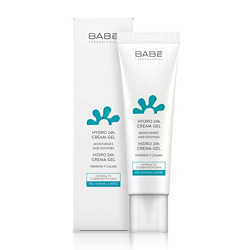 Laboratorios Babé - Crema Gel Facial Hidratante 24 Horas ml, Acabado Mate, Calmante, Rostros con Barba, Unisex, Refrescante, Piel Mixta