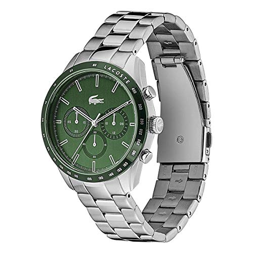 Lacoste Reloj Analógico para Hombre de Cuarzo con Correa en Acero Inoxidable 02011080