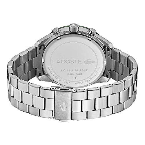 Lacoste Reloj Analógico para Hombre de Cuarzo con Correa en Acero Inoxidable 02011080