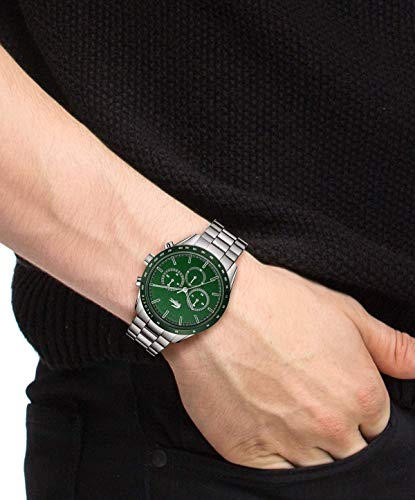 Lacoste Reloj Analógico para Hombre de Cuarzo con Correa en Acero Inoxidable 02011080