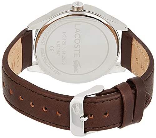 Lacoste Reloj Analógico para Hombre. de Cuarzo con Correa en Cuero 02011046