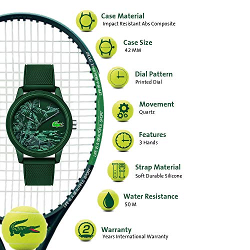 Lacoste Reloj Analógico para Hombre de Cuarzo con Correa en Silicona 2011023