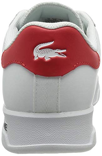 Lacoste Sport Twin Serve 0721 1 SMA, Zapatillas Hombre, Wht/Nvy/Red, 43 EU