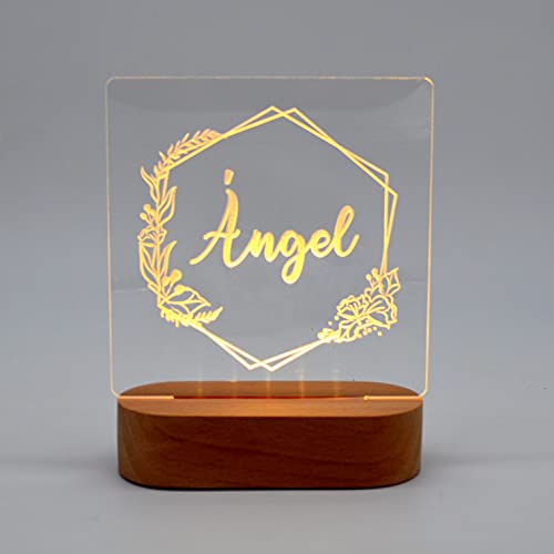 Lámpara personalizada para decoración infantil, regalo de cumpleaños y comuniones.