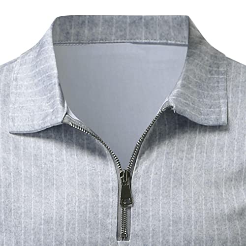 LAOSU Camiseta de manga larga para hombre con cuello con botones para hombre, estilo informal, informal, de manga larga, 06-blanco, L