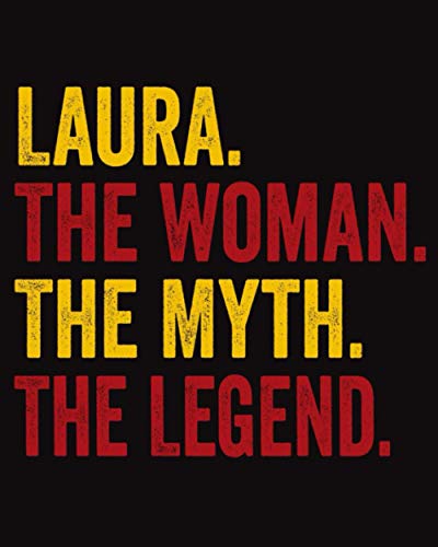 Laura The Woman The Myth The Legend: Regalo de cuaderno personalizado para mujeres llamado Laura, libretas bonitas Para la escritura, '8x10', 120 páginas