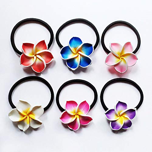 Lazos Para El Cabello Elásticos Flores Simples Accesorios El Cabello Hawaiano Accesorios Para El Cabello Flores Hawaianas Flores Hawaianas Venda Plumeria Frangipani Hawaiano Círculo De Pelo De Damas