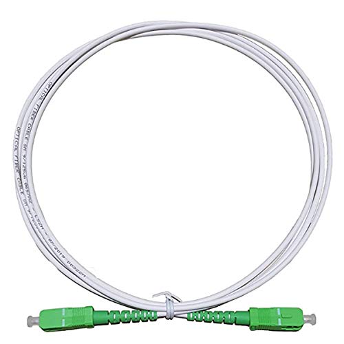 LAZY SPORTS Fiber óptica Cable SC/APC a SC/APC monomodo simplex 9/125,Compartible con Movistar Jazztel Vodafone Orange Amena Masmovil Yoigo