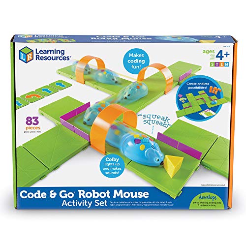 Learning Resources- Code & Go Conjunto de Actividades del ratón Robot, Color (XLR-LER2831)