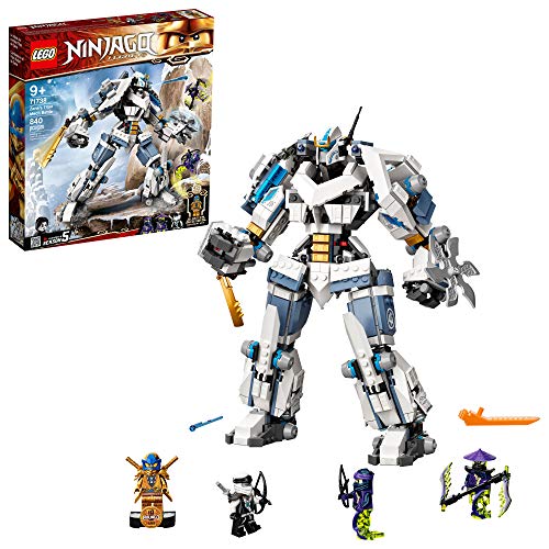 LEGO NINJAGO Legacy Zane’s Titan Mech Battle 71738 Ninja Toy Building Kit Featuring Collectible Minifigures, New 2021 (840 Pieces)