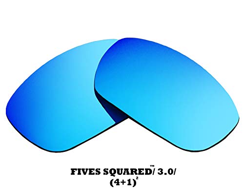 Lentes de repuesto compatibles con OAKLEY Fives Squared Polarizado Azul Mirror