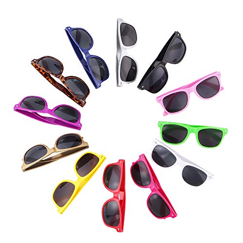 LFYXCW Paquete de 12 Gafas de Sol de Fiesta de Colores Retro Vintage para Adulto (12colores)