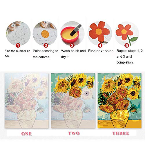 Lienzos para Pintar con Numeros Pintar por Numeros Adultos 40x50cm Sin Marco Cuadro para Pintar con Numeros Manualidades DIY Pintura al óleo Kit con Pinceles y Pinturas para Adulto Niños (León)