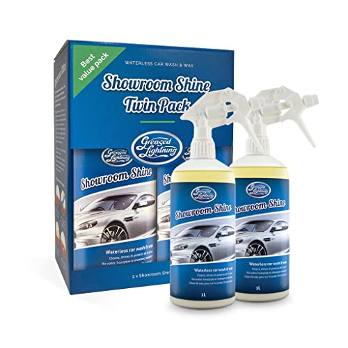 Limpiador a la cera sin agua Showroom Shine para coches, pack de dos, de Greased Lightning