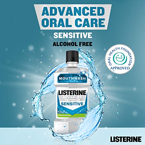 Listerine 500ml Advanced Defence Sensitive Mouthwash Fresh Mint