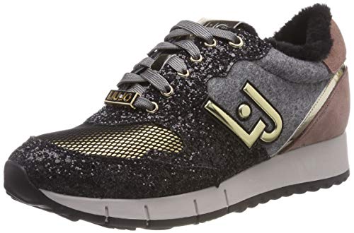 Liu Jo Gigi, Zapatillas Mujer, Multicolor Black Rose S19b1, 38 EU