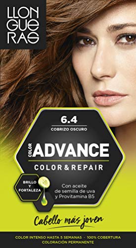 Llongueras Advance Tinte de Cabello Permanente Tono #6.4 Cobrizo Oscuro