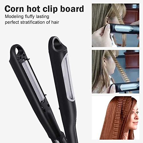 LMNH Automatic Hair Crimping Iron, Professional Corn Plate Hair Curlers, Volumizing Hair Crimper Hair Iron, Dual Voltage Rotating Curling Iron for Women Hair Styling