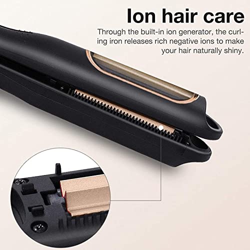 LMNH Automatic Hair Crimping Iron, Professional Corn Plate Hair Curlers, Volumizing Hair Crimper Hair Iron, Dual Voltage Rotating Curling Iron for Women Hair Styling