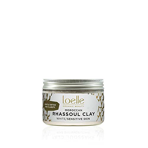 Loelle - Arcilla Blanca en Polvo Pura, Remedio Natural para Acné y Espinillas en Piel Sensible, Arcilla Orgánica para Pelo Graso, Mascarilla Facial Purificante, Arcillas Rhassoul de Marruecos (150g)