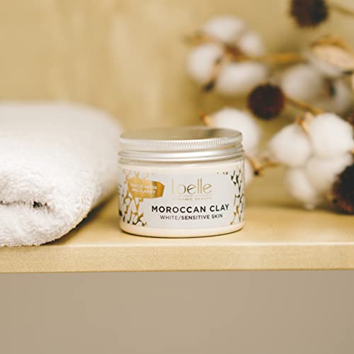 Loelle - Arcilla Blanca en Polvo Pura, Remedio Natural para Acné y Espinillas en Piel Sensible, Arcilla Orgánica para Pelo Graso, Mascarilla Facial Purificante, Arcillas Rhassoul de Marruecos (150g)