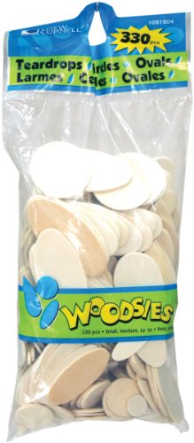 Loew Cornell woodsies Formas 330/pkg-teardrops, círculos y óvalos, Otros, Multicolor