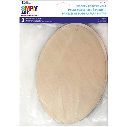 loew-cornellsimply Art Paneles de Pintura Ovalada de Madera (12,7 cm x 7 3/Pkg-, Otros, Multicolor