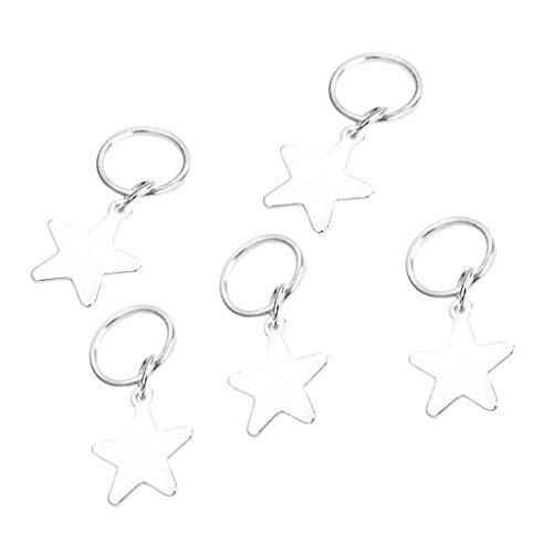 LOPILY 5pc Estilo GeoméTrico Hip Hop Femenino Tejido A Estrella Anillo Horquilla Accesorio Tocado De Moda Pinza De Pelo PequeñA Pinzas Pelo De Metal Sencillo(A)