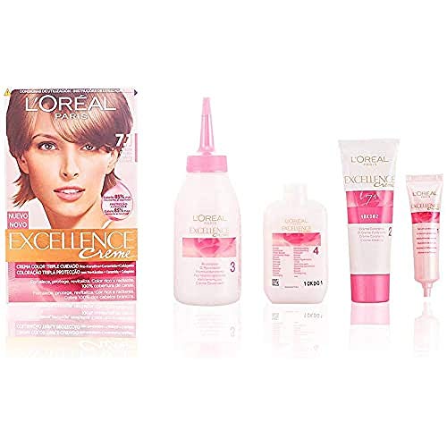 L'Oreal Excellence Creme - Tinte, color 7,1 rubio ceniza, 200 gr