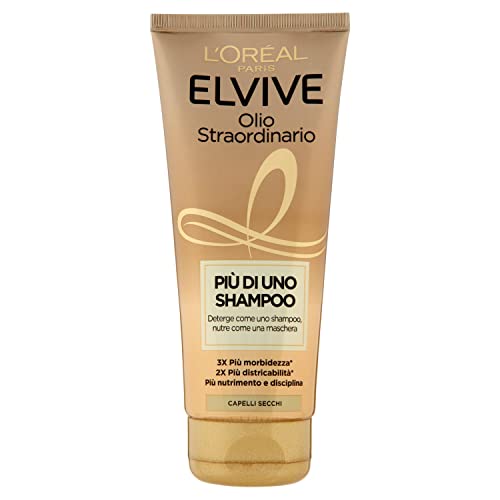 L'Oreal Paris Elvive Más que un Champú, Aceite Extraordinario, Champú Nutritivo Para Cabello Seco