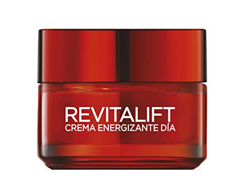 L'Oreal Paris Revitalift Crema Día Roja Energizante con Ginseng Rojo - Paquete de 3 x 50  ml - Total: 150 ml