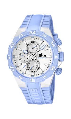 Lotus 15800/9 - Reloj analógico de cuarzo para mujer con correa de plástico, color azul