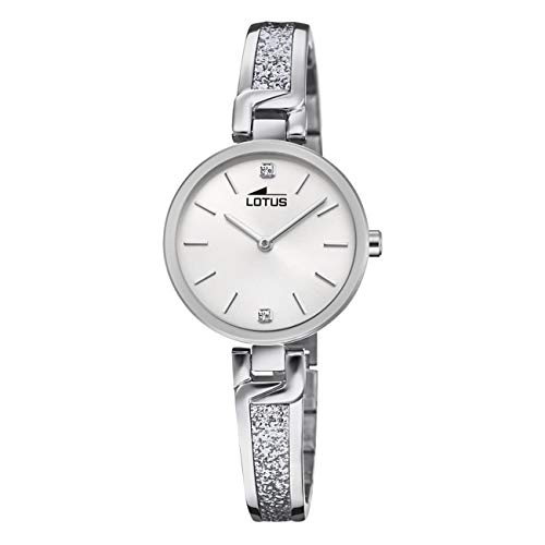 LOTUS Reloj Modelo 18722/1 de la colección Bliss, Caja de 30 mm Plata con Correa de Acero para señora